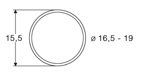 Roco 40072 - H0 Haftringsatz 16,5-19 mm (10 Stück)